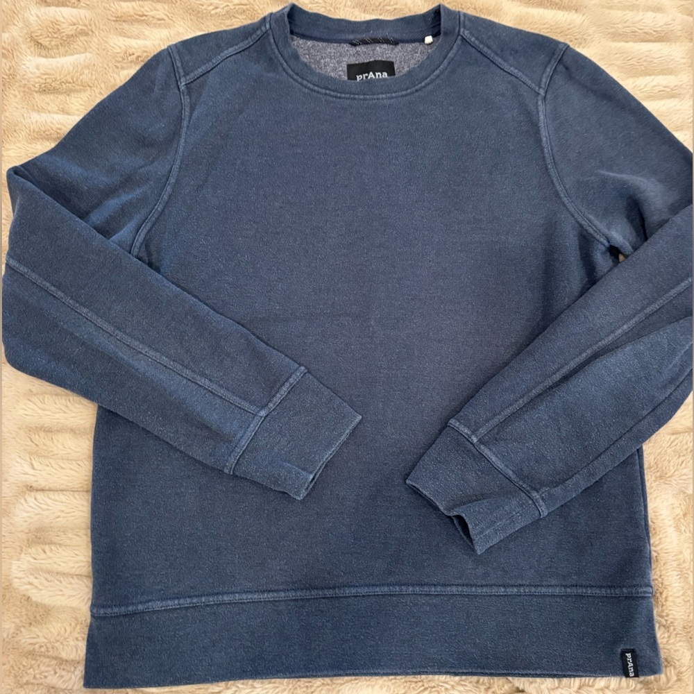 prAna yoga Men's long sleeve shirt pullover crewneck sweatshirt layering yoga